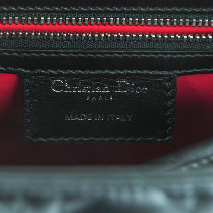 Christian Dior Lambskin Cannage Medium Lady Dior Crystal Strap Black 7 of 8