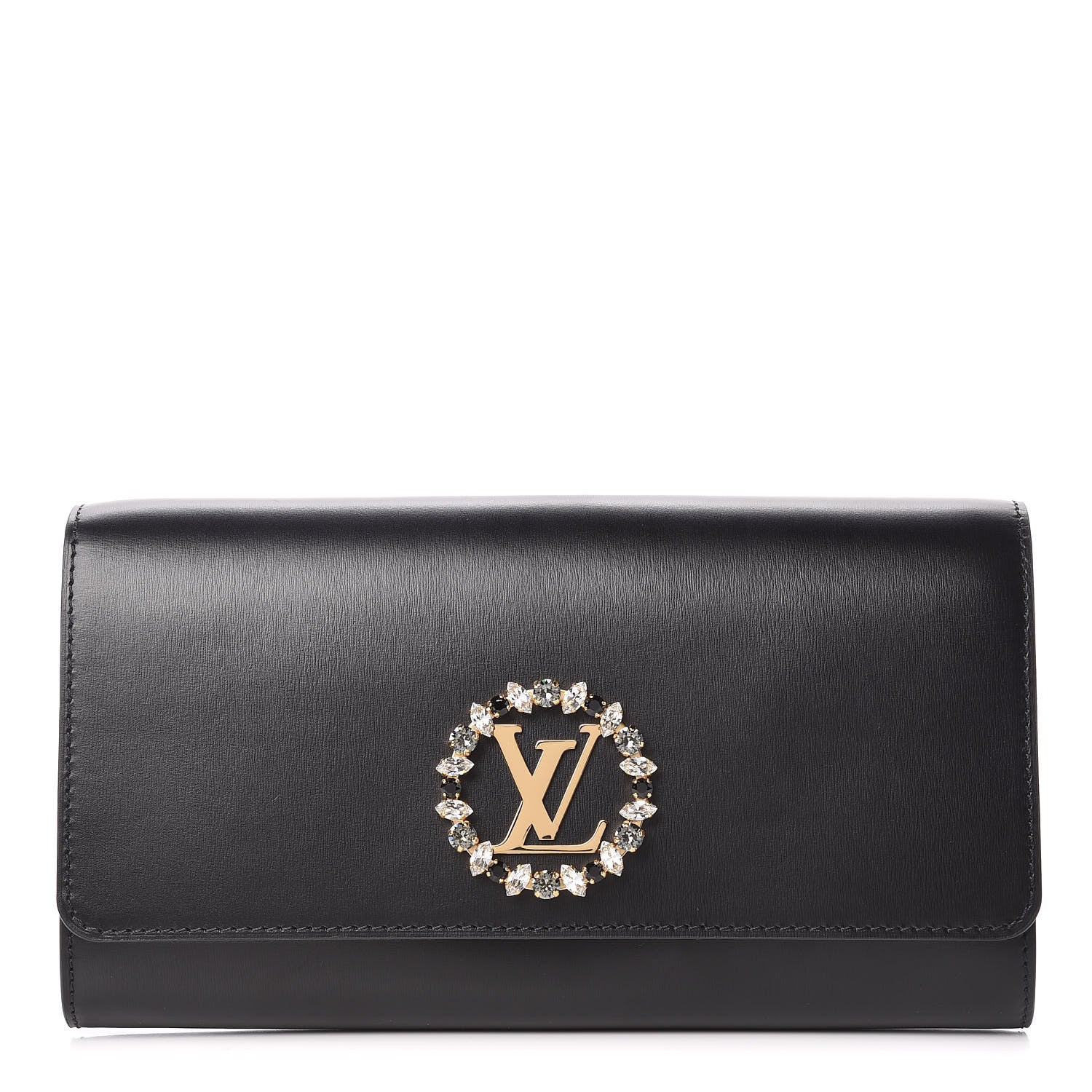 Louis Vuitton Calfskin Swarovski Louise EW Clutch Black 1 of 8
