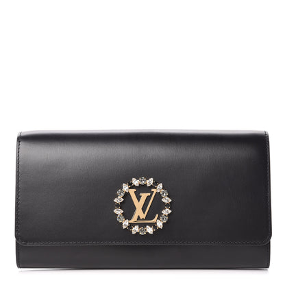 Louis Vuitton Calfskin Swarovski Louise EW Clutch Black 1 of 8