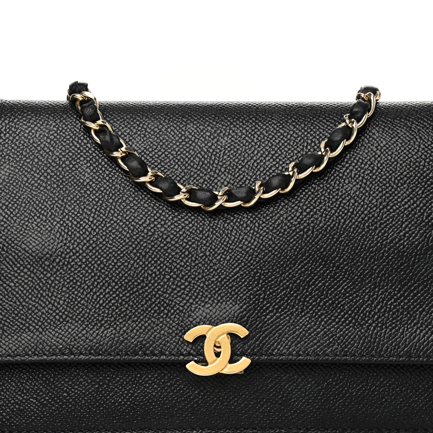 Chanel Caviar CC Wallet On Chain WOC Black 8 of 10