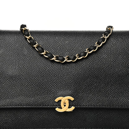 Chanel Caviar CC Wallet On Chain WOC Black 8 of 10