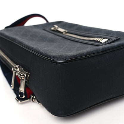 Gucci GG Supreme Monogram Web Belt Bag Black Grey 9 of 10