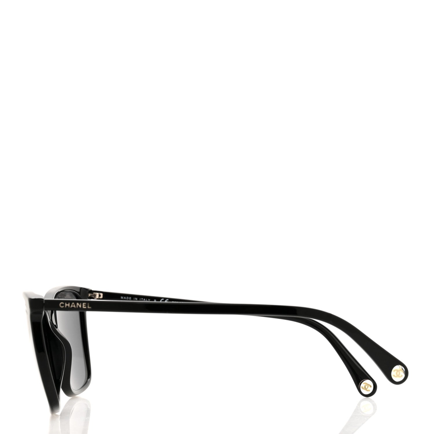 Chanel Acetate Polarized Square Sunglasses 5447 Black 3 of 7