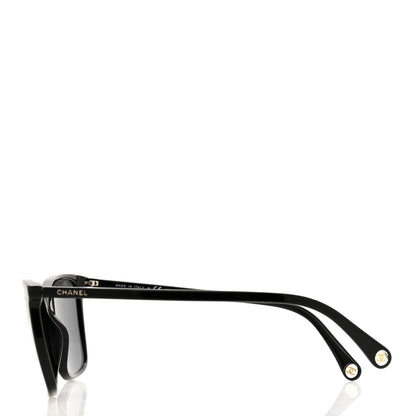 Chanel Acetate Polarized Square Sunglasses 5447 Black 3 of 7
