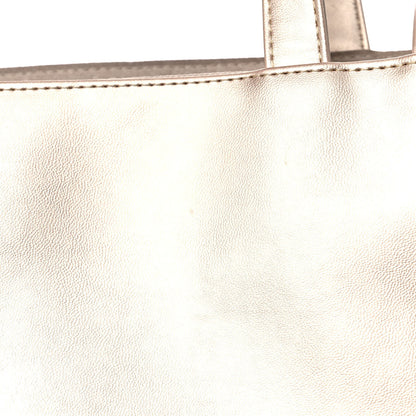 Telfar Metallic Vegan Leather Medium Shopping Bag Gold 12 of 12