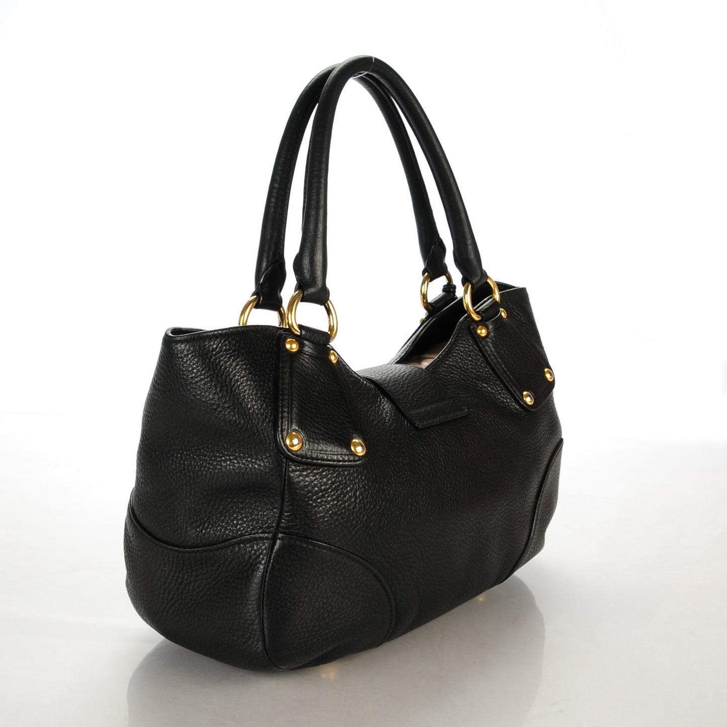 Vitello Daino Shoulder Bag Nero Black