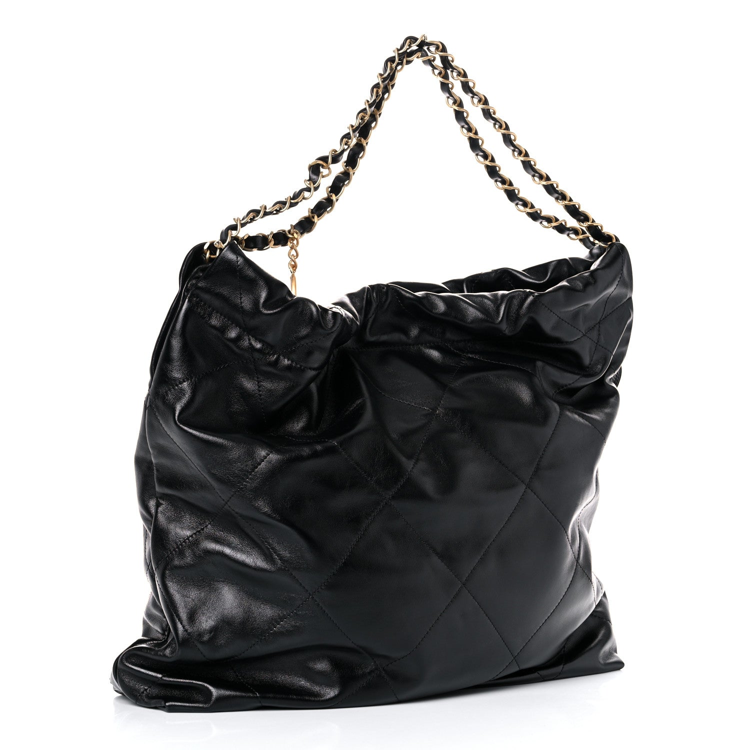 Chanel Shiny Calfskin Quilted Chanel 22 Black 4 of 10