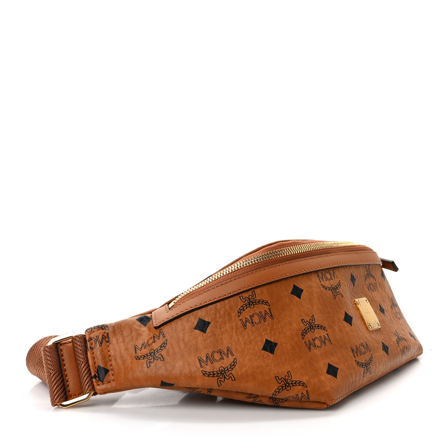 MCM Visetos Small Fusten Belt Bag Cognac 4 of 8