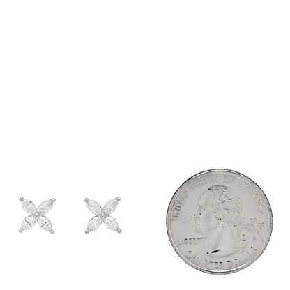 Tiffany Platinum Diamond .92ct Medium Victoria Earrings 2 of 5