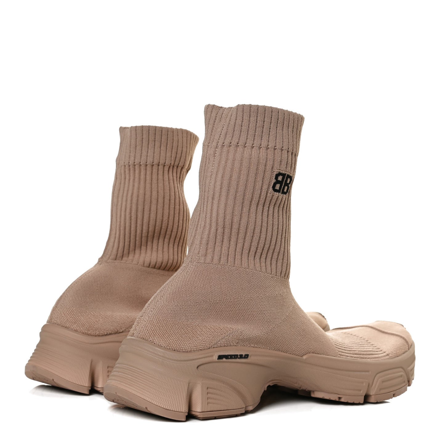 Technical Ribbed 3D Recycled Knit Womens Speed 3.0 Sneakers 40 Monocolor Beige