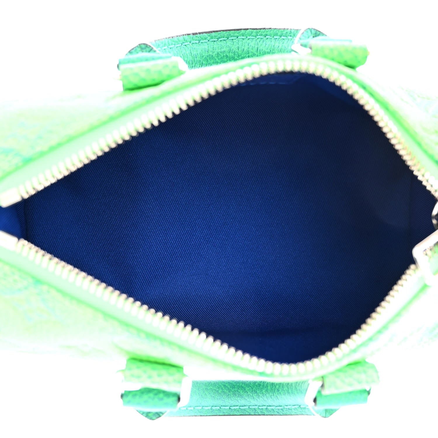 Louis Vuitton Taurillon Illusion Keepall XS Bleu Vert 5 of 10