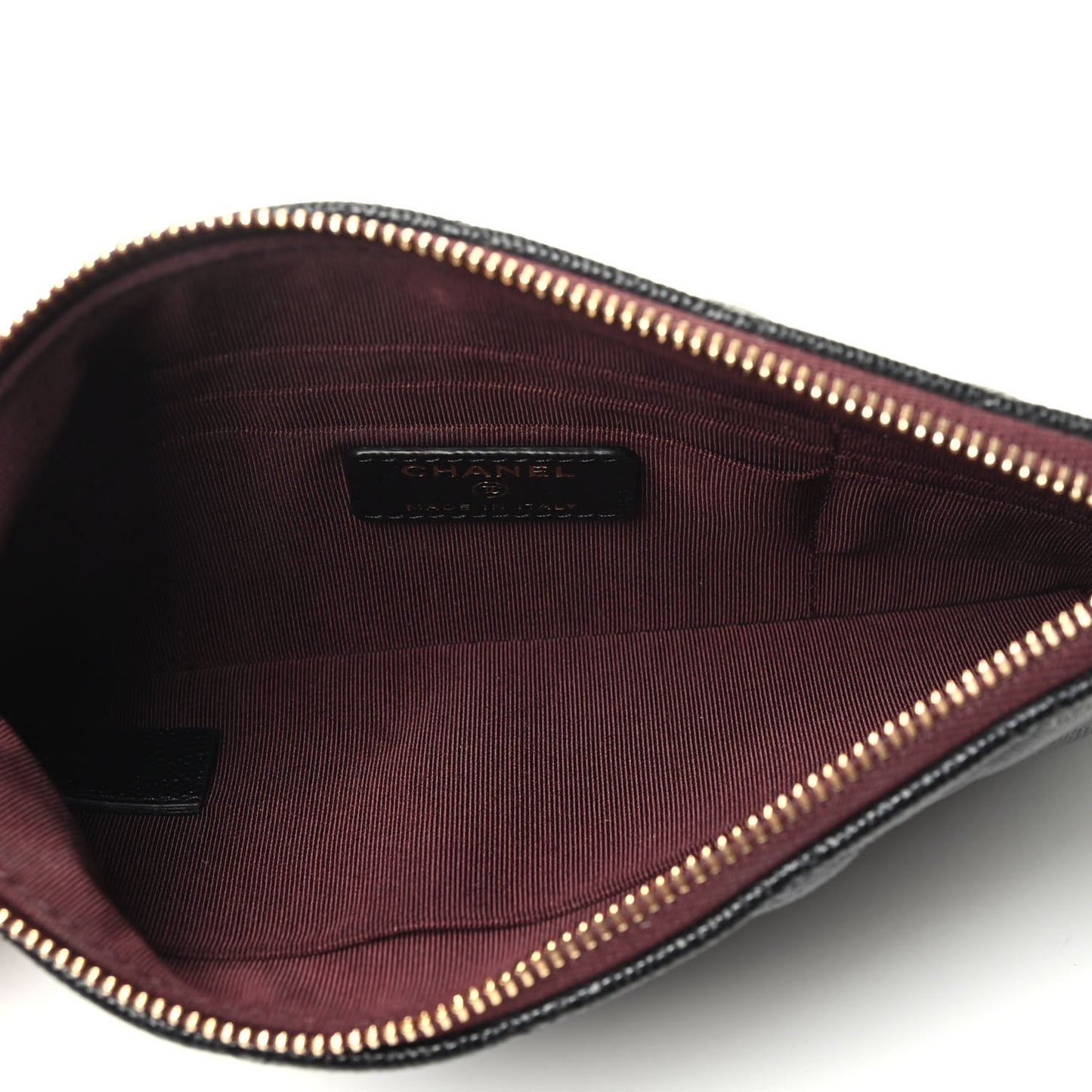 Caviar Quilted Cosmetic Case Black