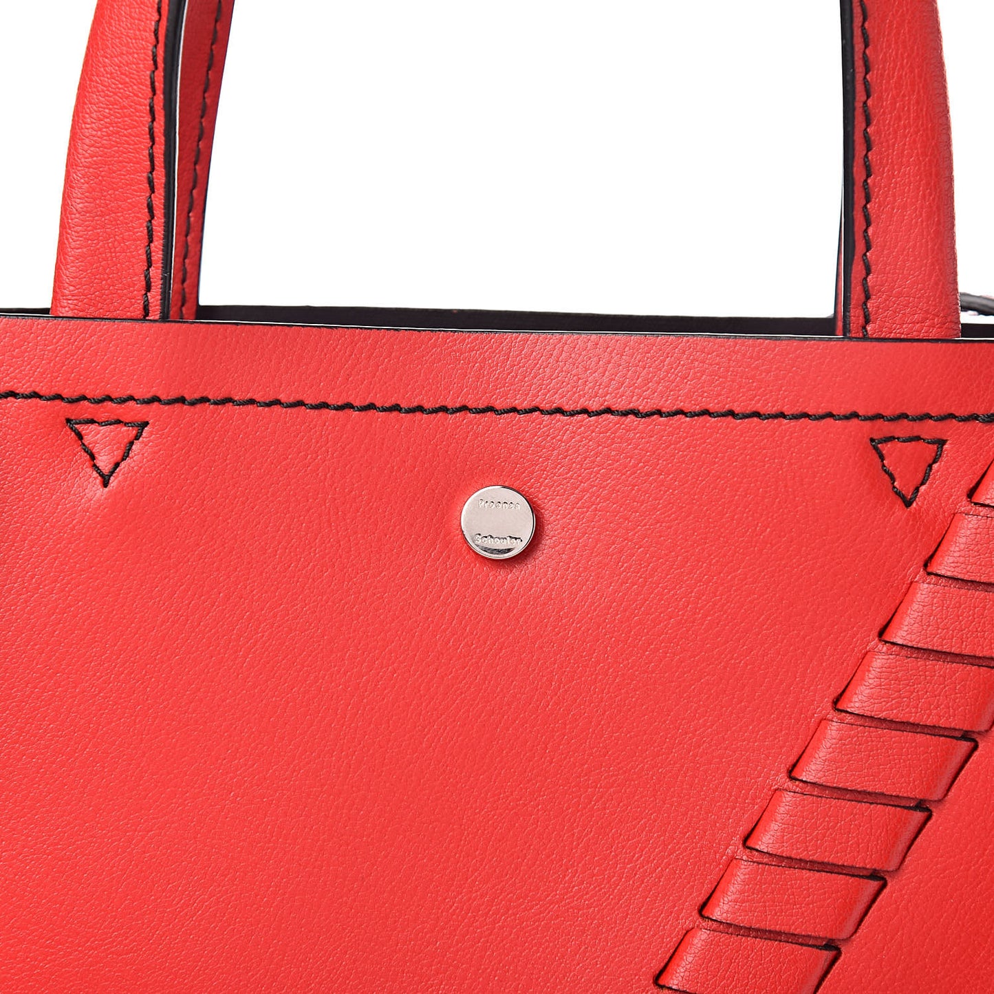 Smooth Calfskin Hex Tote Cardinal