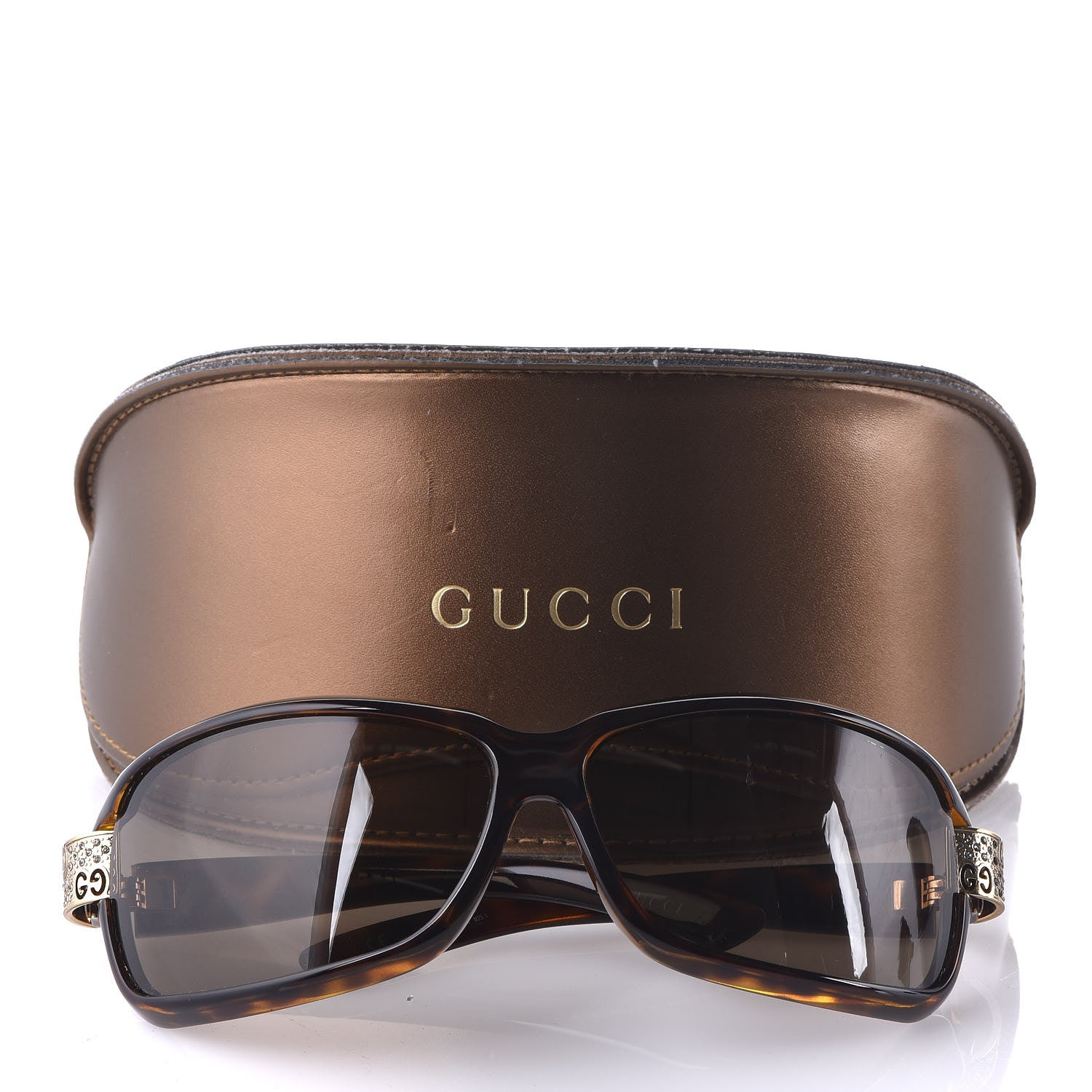 Gucci Crystal Sunglasses GG 2984/S Tortoise 10 of 10