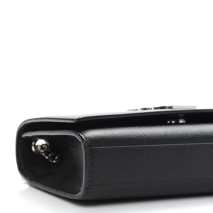 Saint Laurent Grain De Poudre Small Monogram Kate Satchel Black 7 of 9