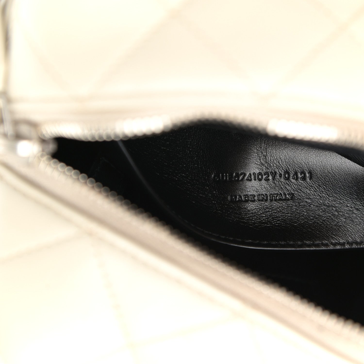 Saint Laurent Calfskin Y Quilted Monogram Small Loulou Bowling Bag Ivory 7 of 13