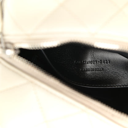 Saint Laurent Calfskin Y Quilted Monogram Small Loulou Bowling Bag Ivory 7 of 13