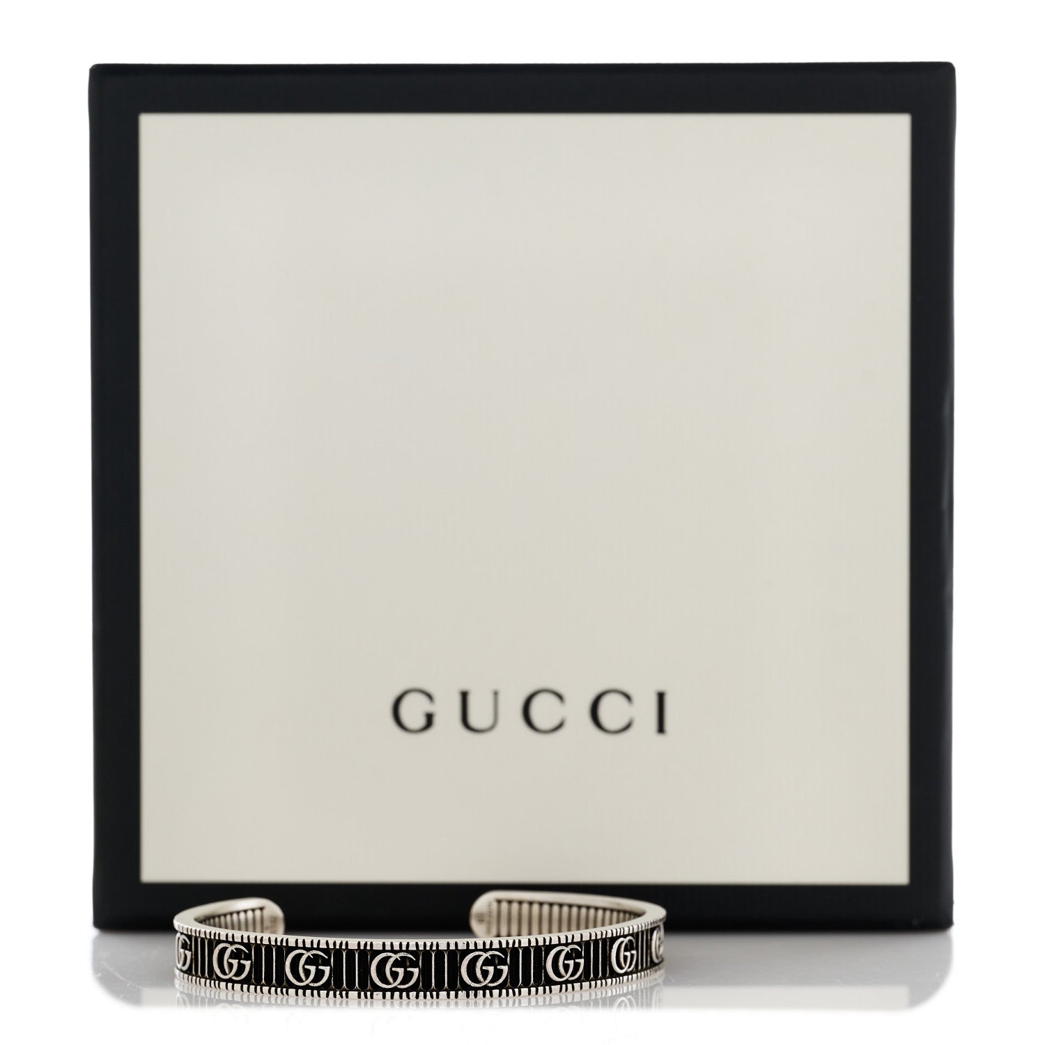 Gucci Sterling Silver Double G Marmont Cuff Bracelet 5 of 5