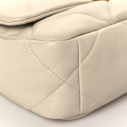 Chanel Lambskin Quilted Medium Chanel 19 Flap Light Beige 17 of 18
