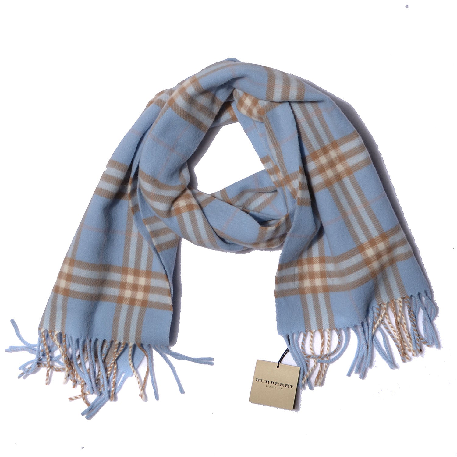 Burberry Wool Nova Check Scarf Blue 1 of 4