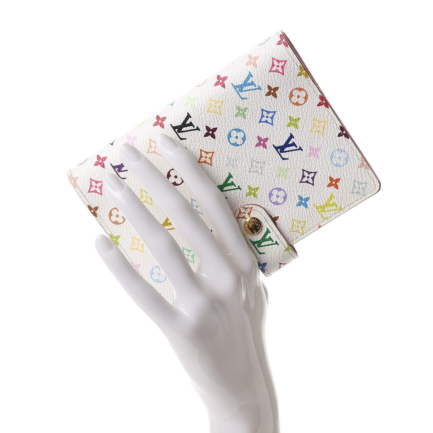 Monogram Multicolor Small Ring Agenda Cover White Litchi