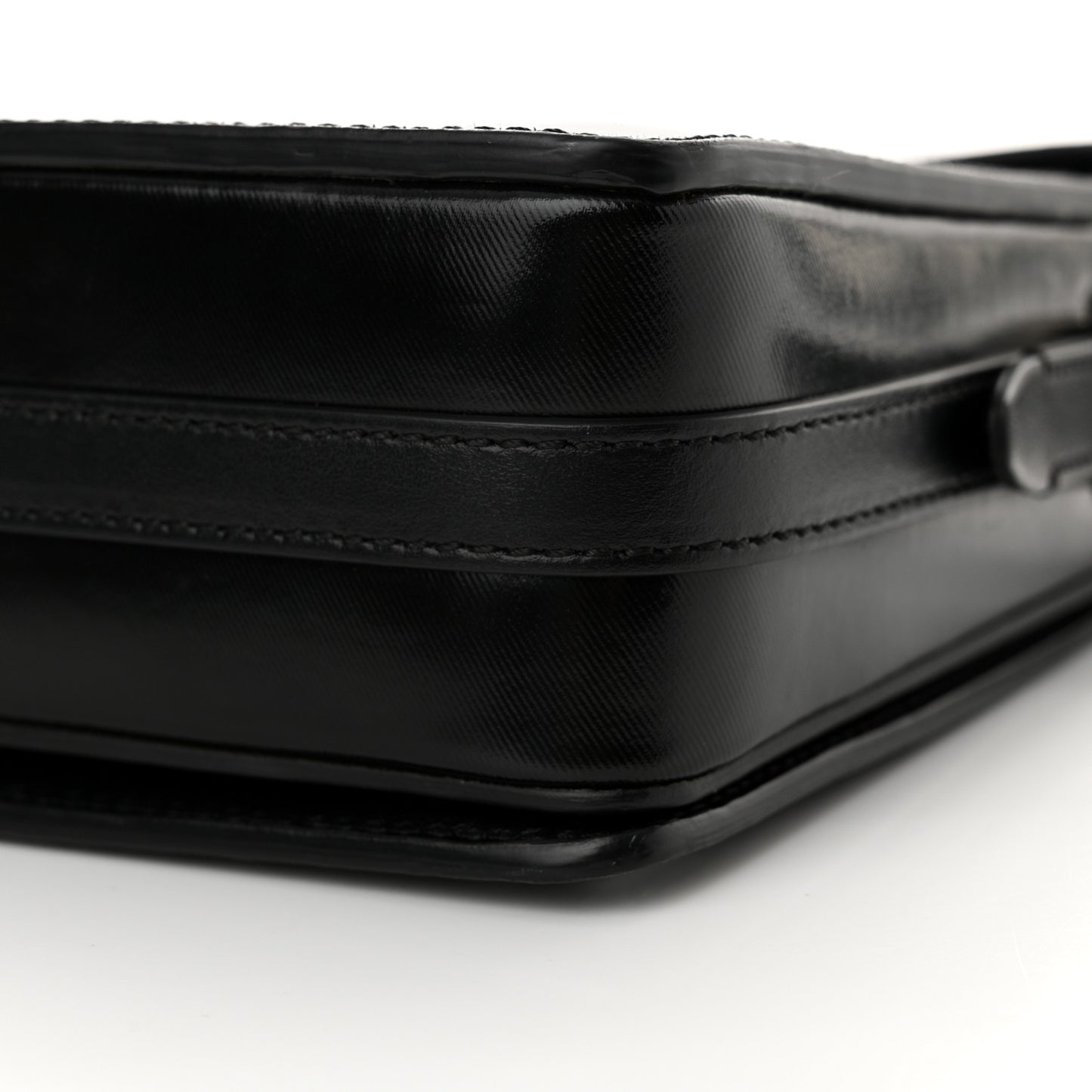 Coated Canvas Horseferry Print Grace Bag Black