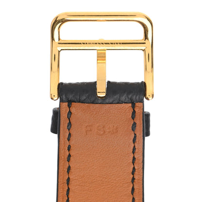 Hermes Epsom Heure H Hour Watch TGM Strap Black 3 of 4