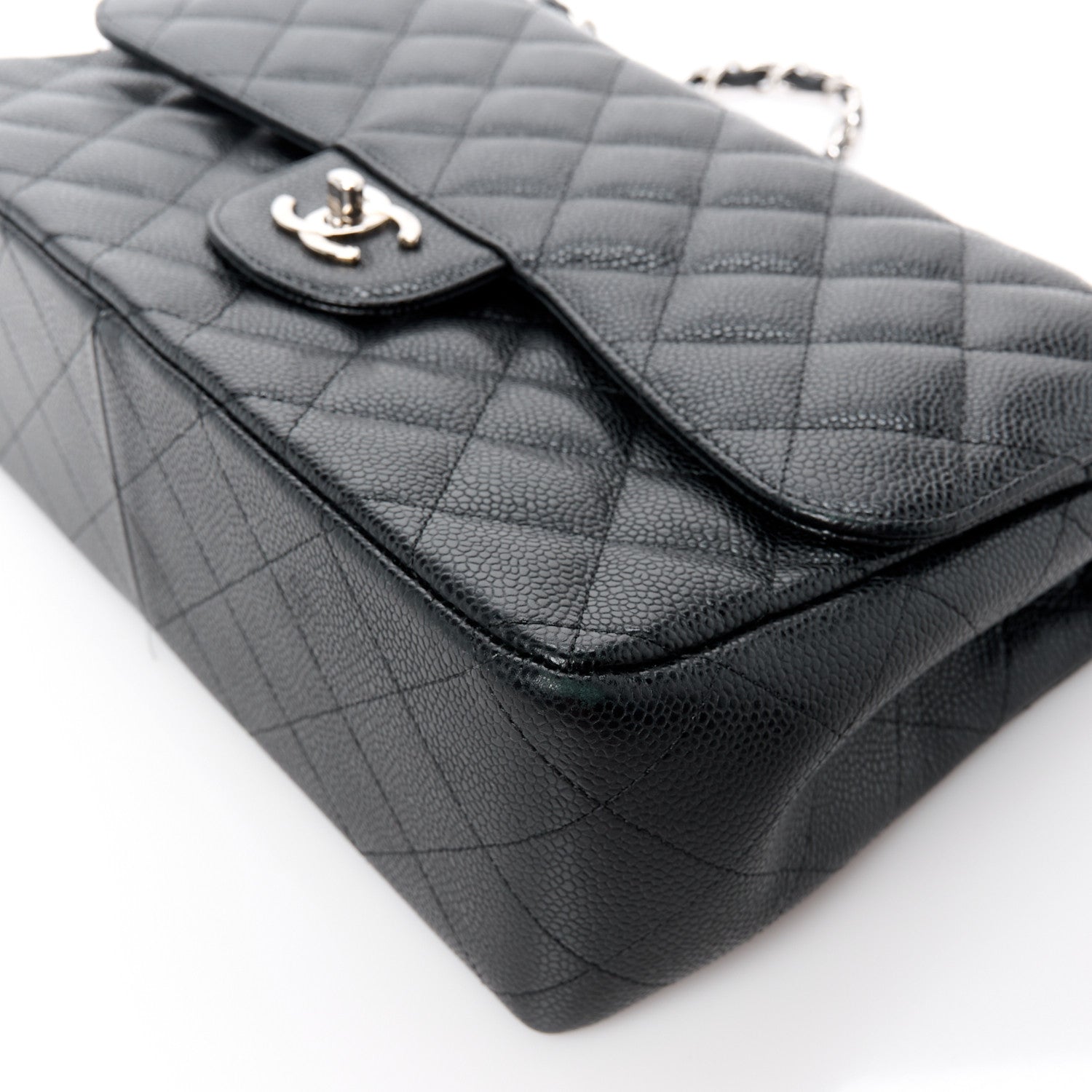Chanel Caviar Quilted Jumbo Double Flap Black 14 of 15