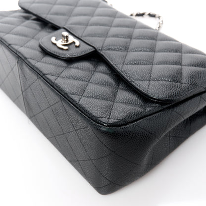 Chanel Caviar Quilted Jumbo Double Flap Black 14 of 15