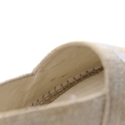 Chanel Toile Sequin CC Espadrilles 41 Beige Black 9 of 13