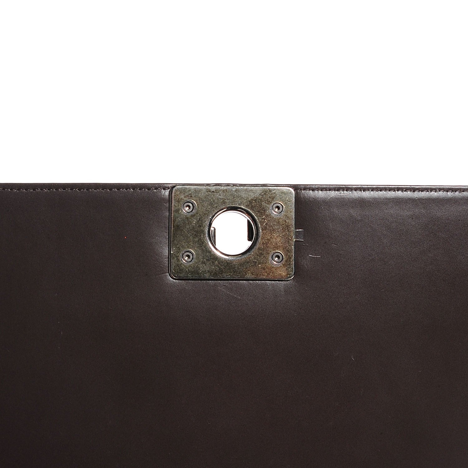 Chanel Glazed Calfskin Large Boy Flap Black Brown 6 of 8
