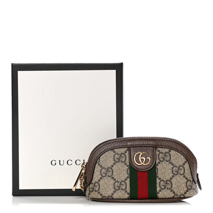 Gucci GG Supreme Monogram Web Ophidia Dome Key Pouch Beige New Acero 8 of 8