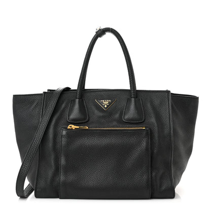 Prada Vitello Daino Shopping Tote Black 1 of 12