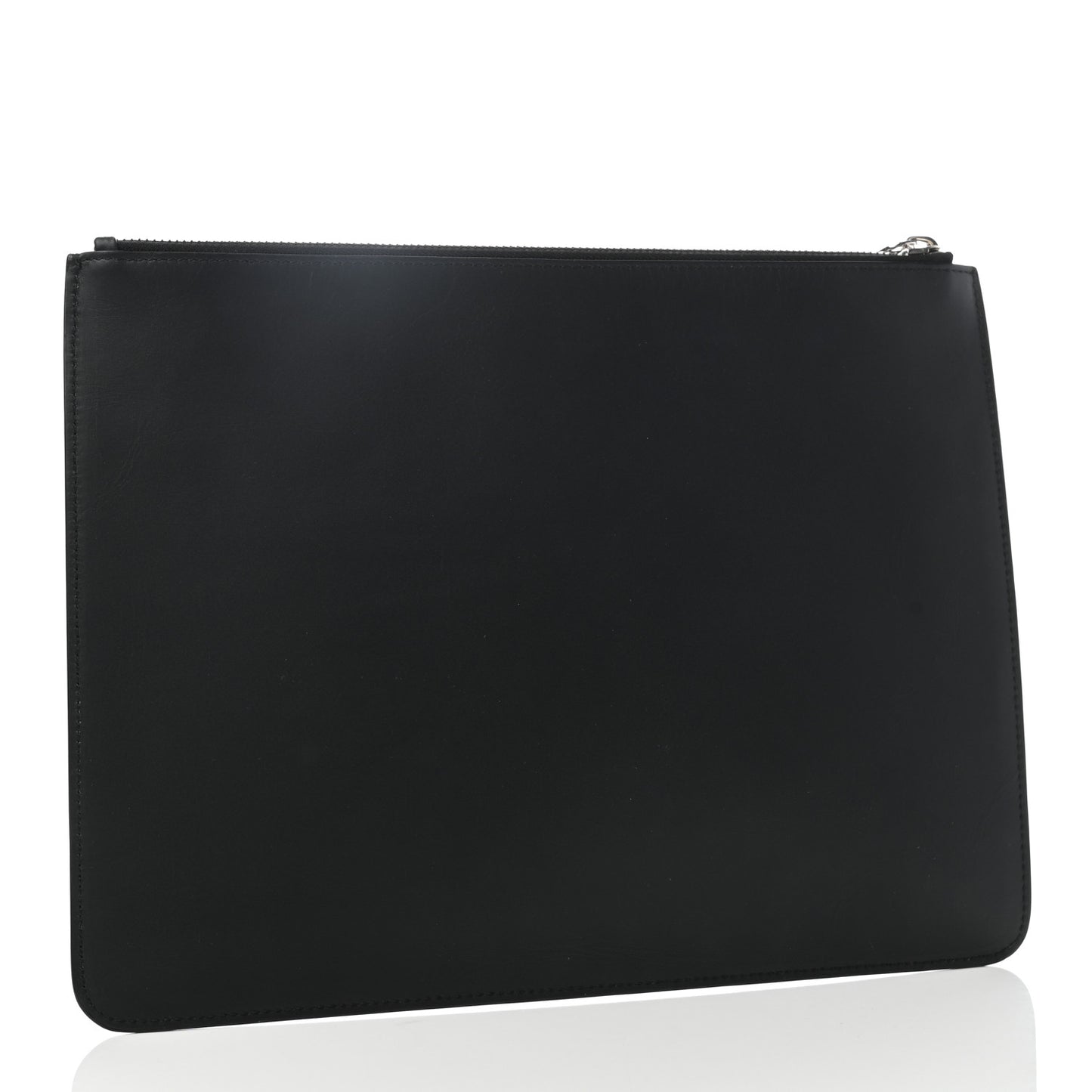 Calfskin Fighting Rottweiler Print Pouch Black