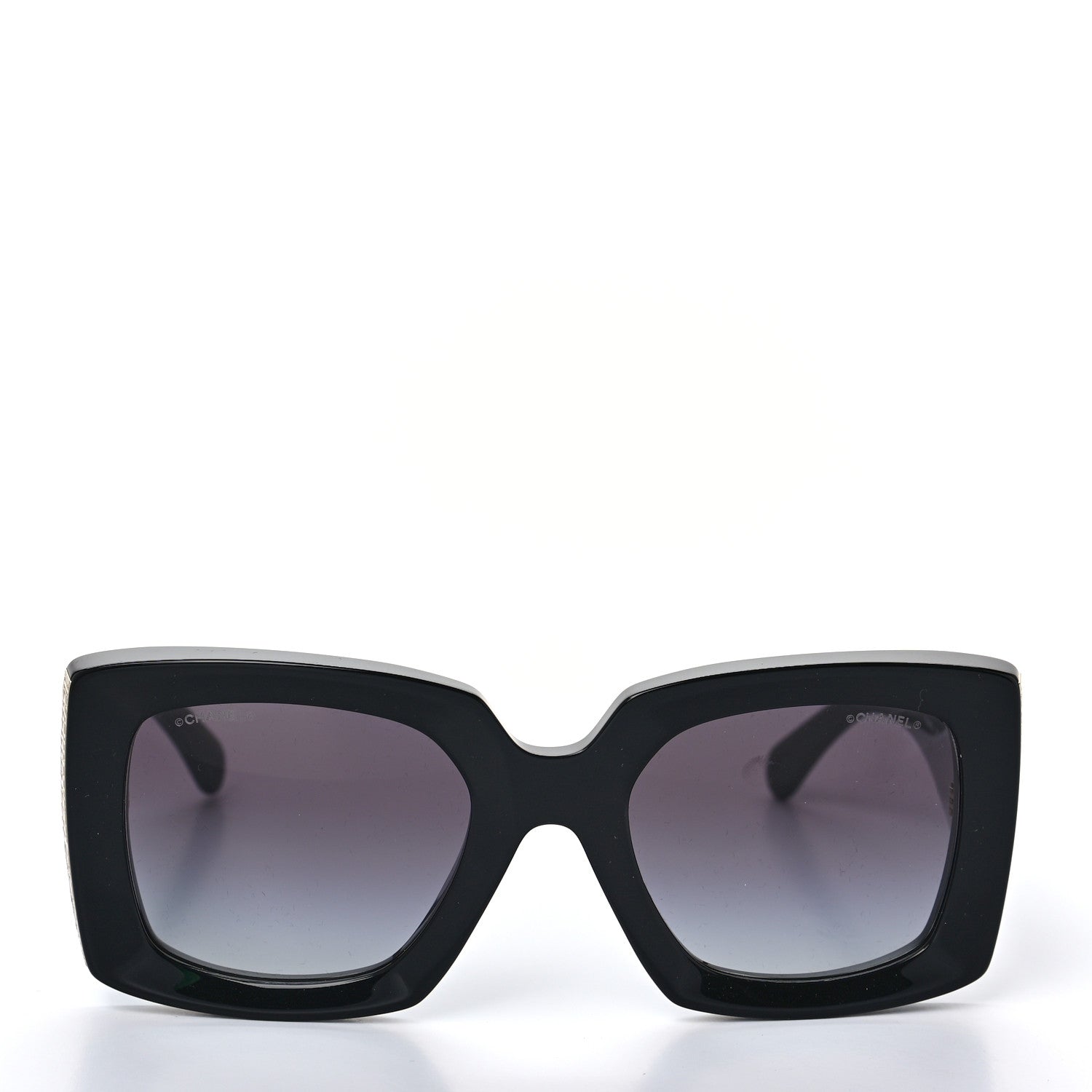 Chanel Acetate Rectangle Sunglasses 5435 Black 2 of 7