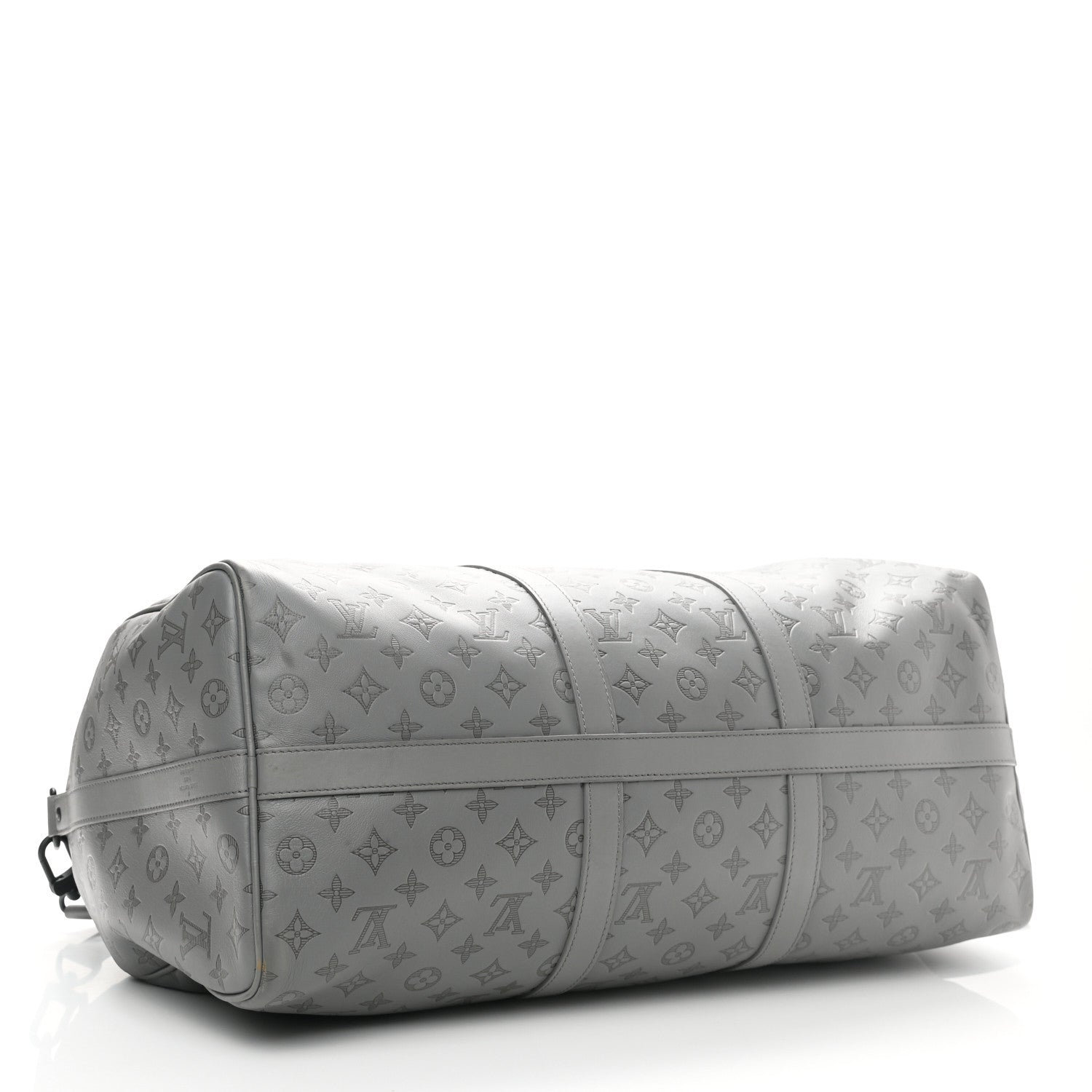 Louis Vuitton Calfskin Monogram Shadow Keepall Bandouliere 50 Anthracite gray 3 of 8