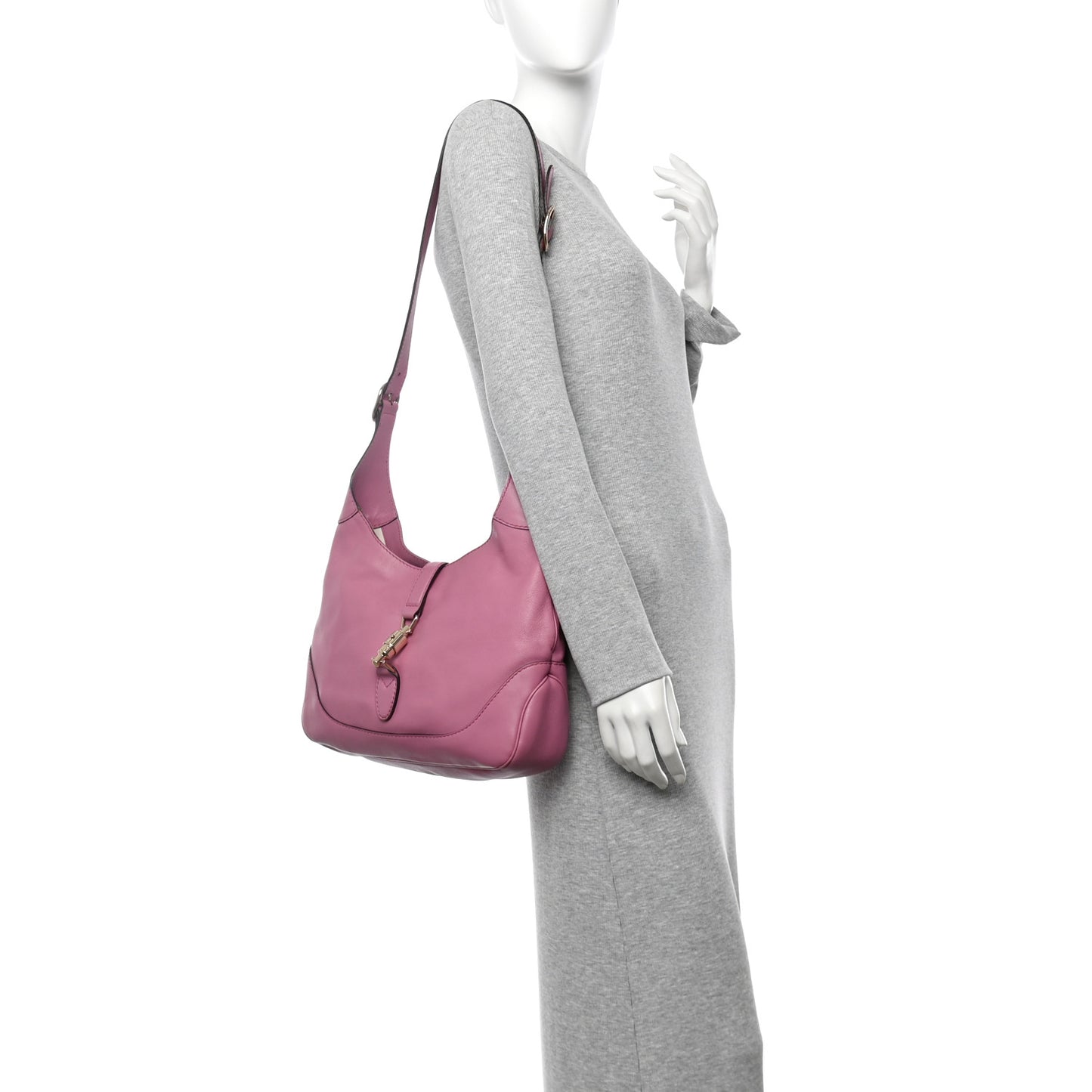 Soft Grained Calfskin Small Jackie Hobo Pink