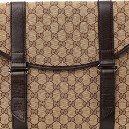 Gucci Monogram Laptop Briefcase Dark Brown 8 of 10