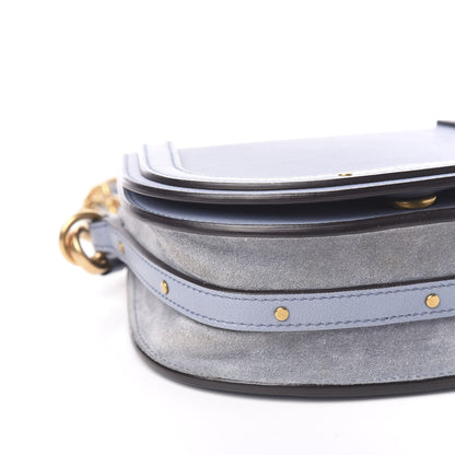 Chloe Calfskin Suede Small Nile Bracelet Bag Washed Blue 7 of 9