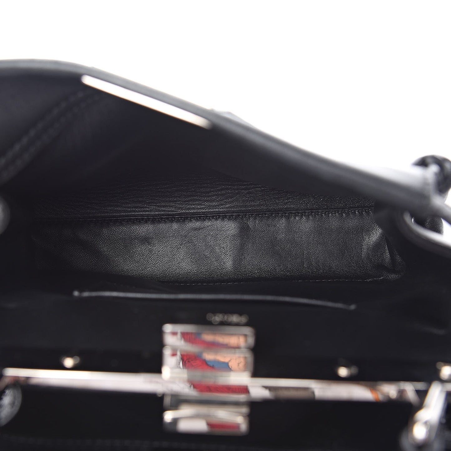 Nappa Lace Up Mini Peekaboo Iconic Satchel Black