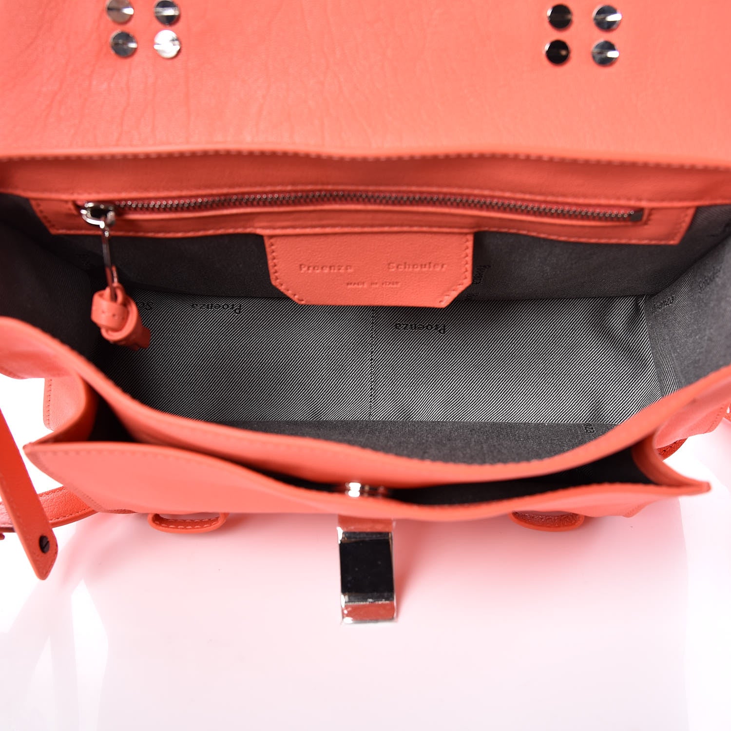 Proenza Schouler Lambskin Tiny PS1 Satchel Neon Coral 5 of 8