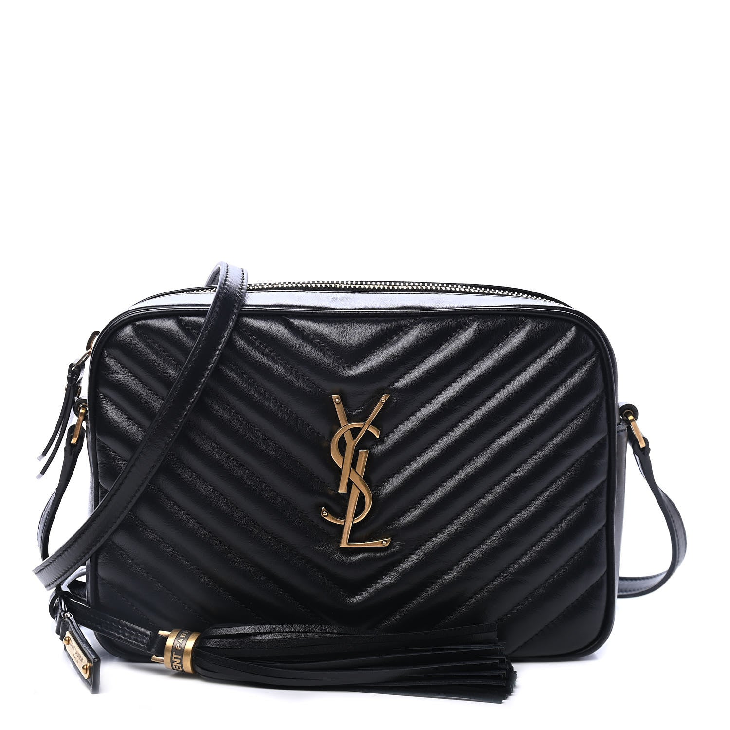 Saint Laurent Calfskin Matelasse Monogram Lou Camera Bag Black 1 of 4