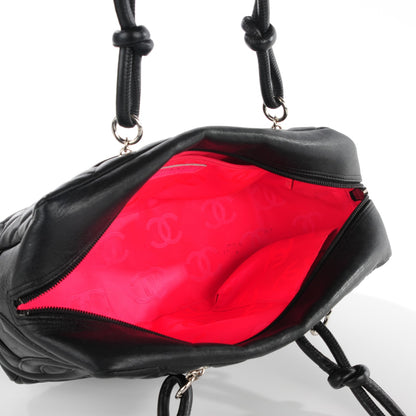 Chanel Calfskin Quilted Large Cambon Bowler Black 7 of 9