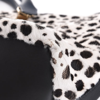 Chloe Calf Hair Medium Baylee Tote White Black 8 of 9