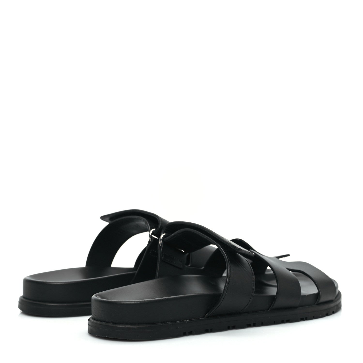 Hermes Calfskin Womens Chypre Sandals 39 Black 4 of 9