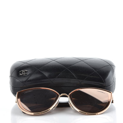 Chanel Metal Cat Eye Sunglasses 4222 Pink Gold 8 of 8