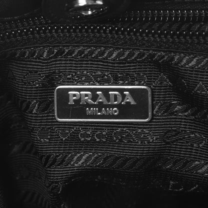 Prada Tessuto Nylon Vitello Croc Antic Jeweled Shoulder Bag Black 6 of 8