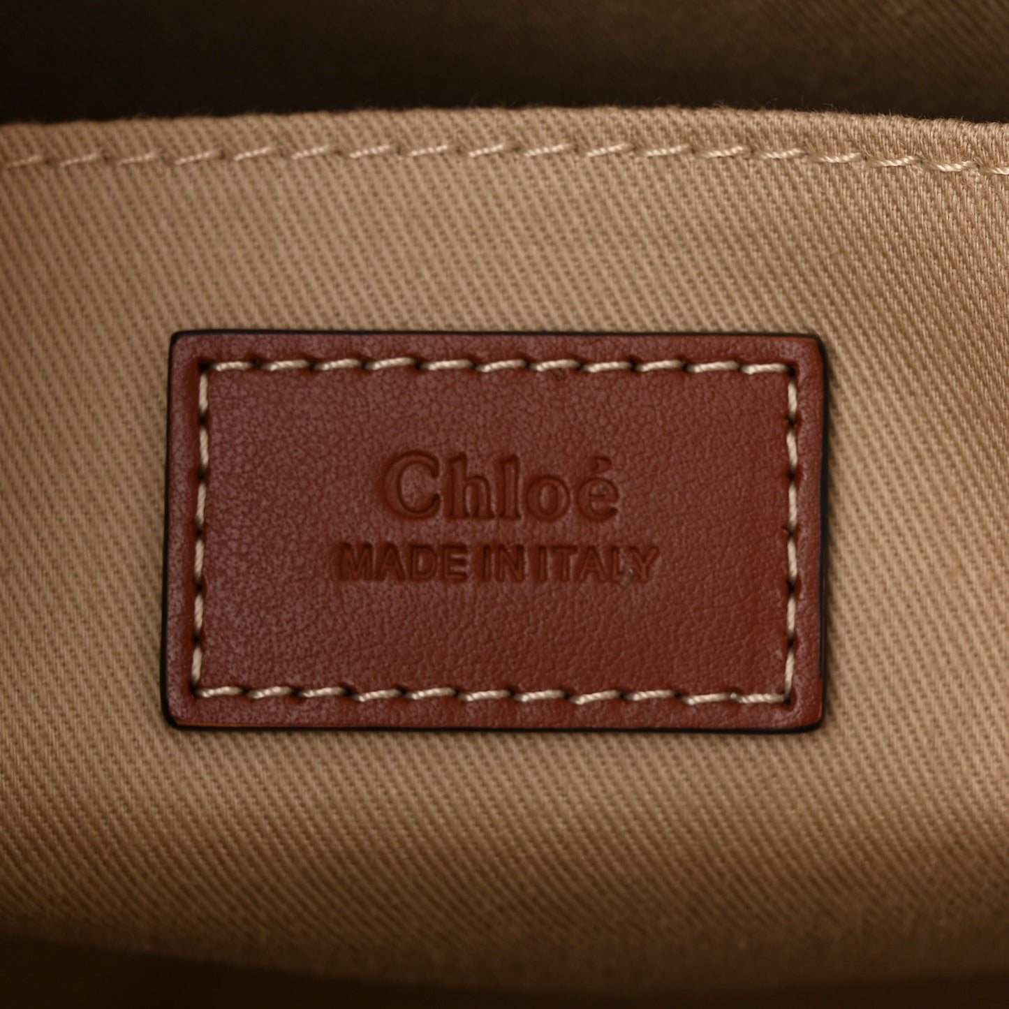 Cotton Calfskin Medium Woody Ribbon Tote White Brown