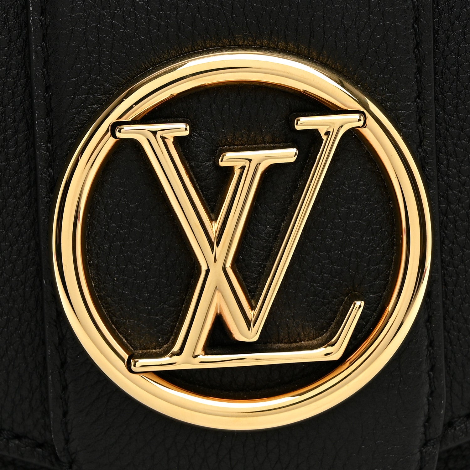 Louis Vuitton Grained Calfskin LV Pont 9 Soft PM Black 7 of 9