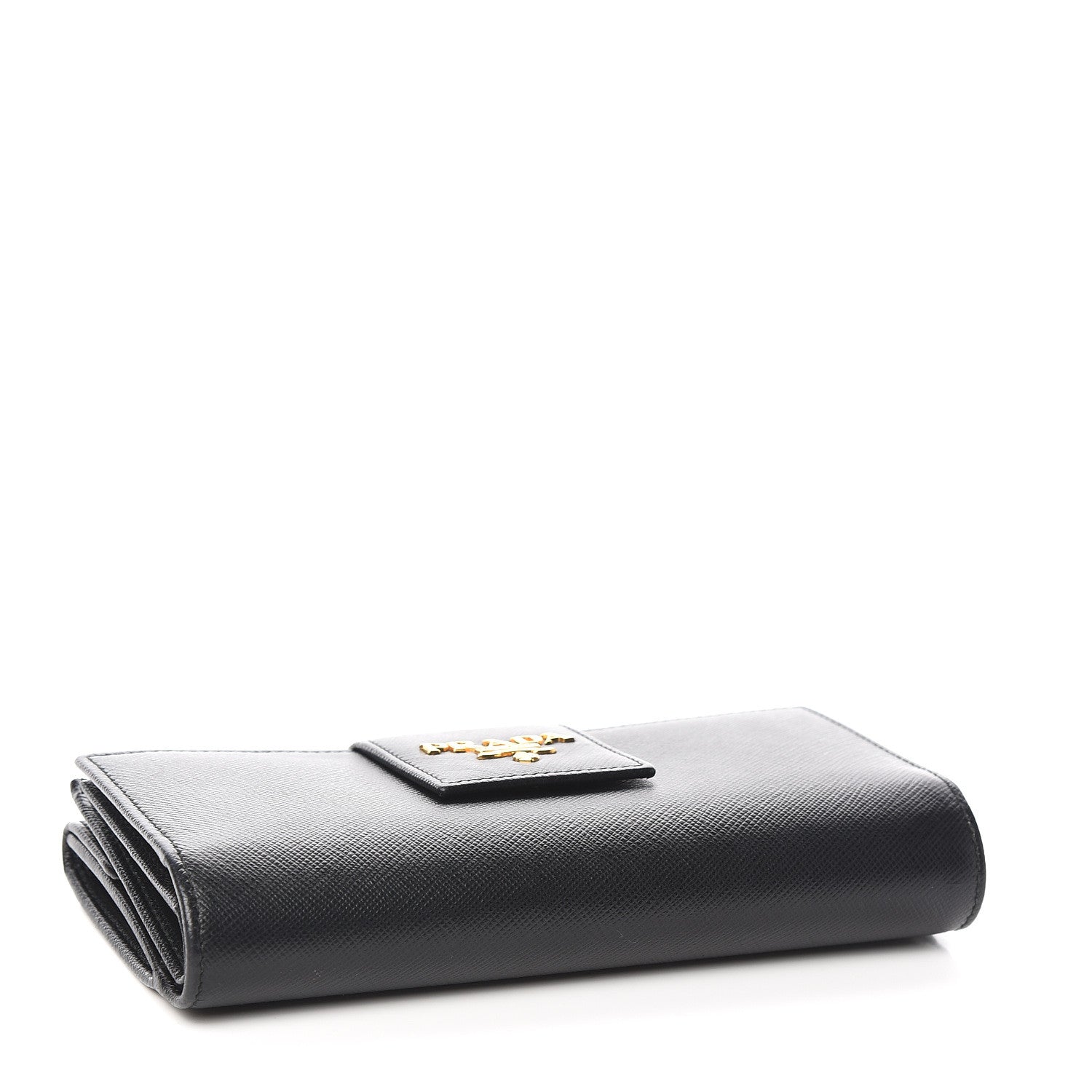 Prada Saffiano Metal Medium Wallet Black 4 of 7